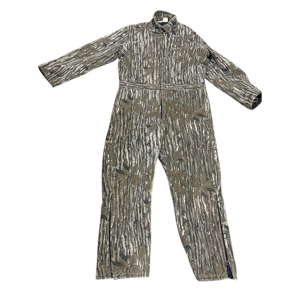 Vintage ‎ Realtree Hunting Camouflage Jumpsuit Men'sLarge Insulated